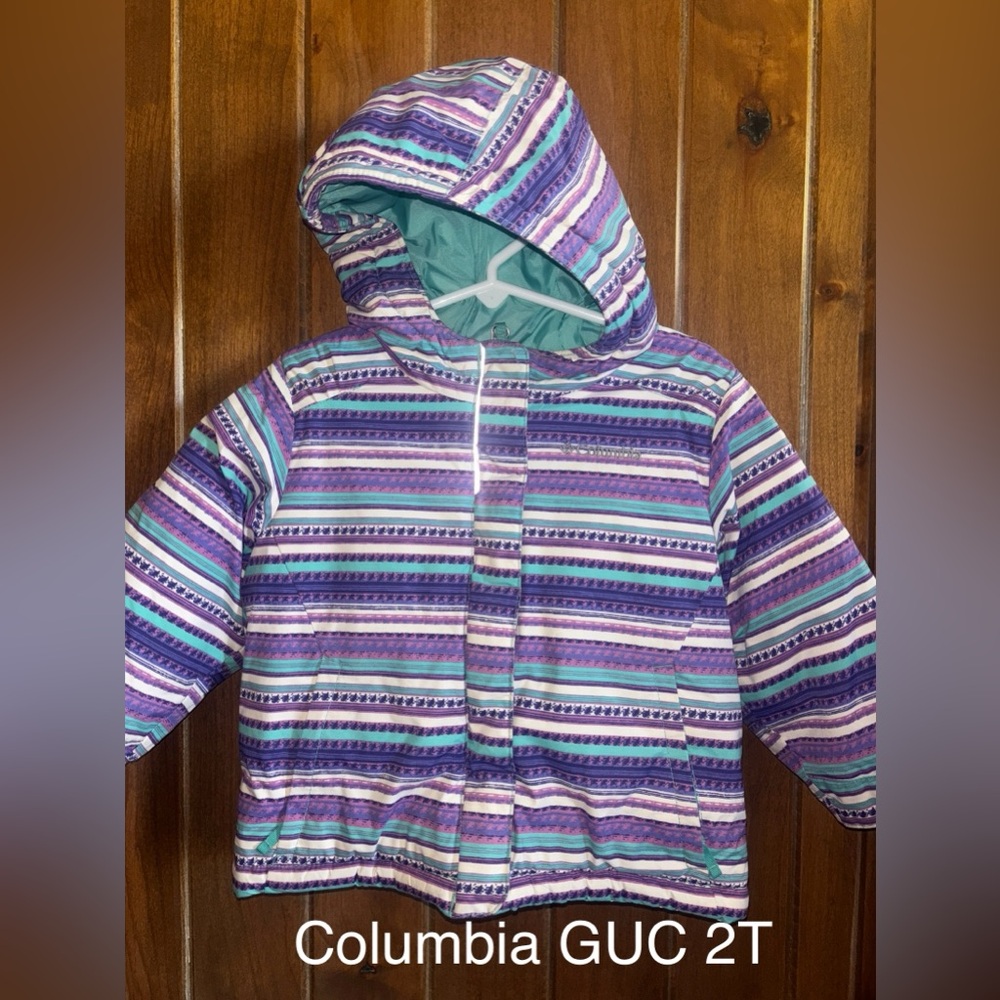 Columbia Kids Striped Jacket - Purple and Blue